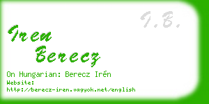 iren berecz business card